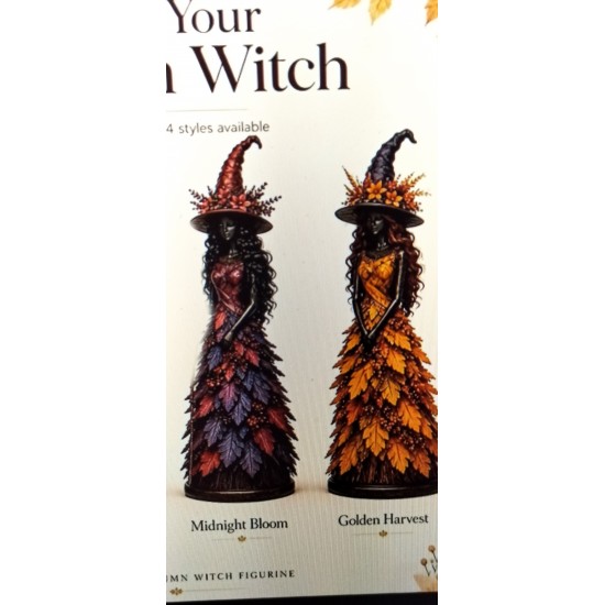 SPOT 078        GLYNIS HAMLETT     Autumn Witch Figures x4
