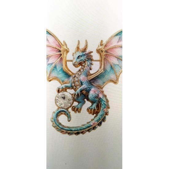 SPOT 091        TRACY S GREENGRASS     Enamel Dragon Pin x3