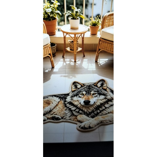 SPOT 039        YVONNE PATTISON     Wolf Shaped Rug