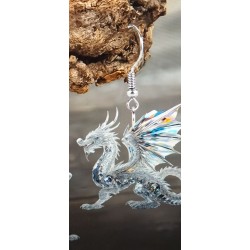 SPOT 056        SUE MOORE     Frost Dragon Earrings x2