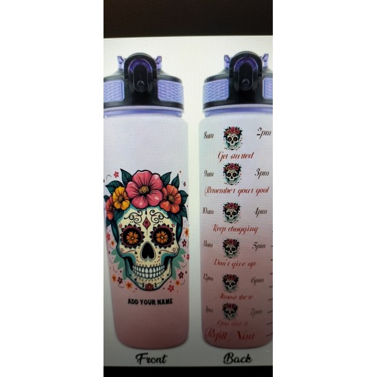 WATER BOTTLE       Sugar Skull