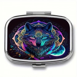PL    Wolf Head Oblong Pill Box