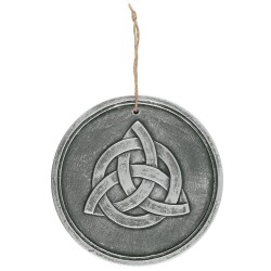 Terracotta Wall Plaque Silver featuring The Triquetra