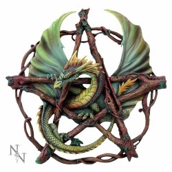 Wall Plaque of Forest Pentagram Dragon